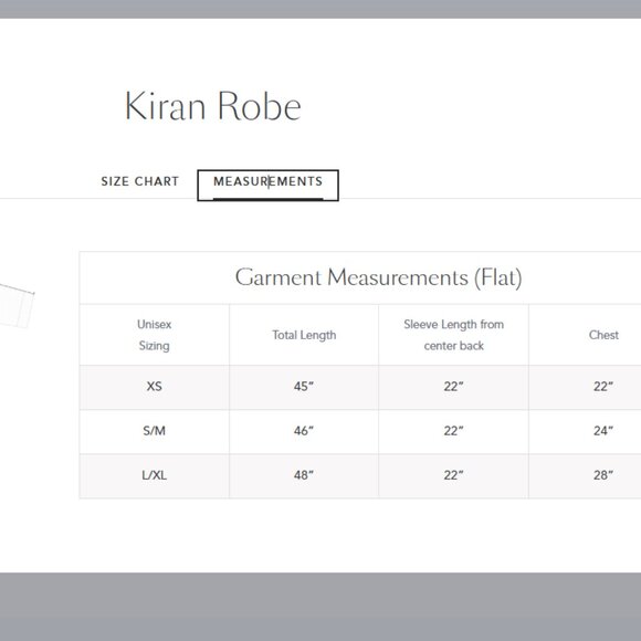 Matouk Kiran Robe in Silver Grey Size Small / Medium Cotton Bamboo Blend Cozy - Picture 12 of 12